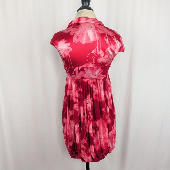 Vintage Vivienne Tam Bubble Dress Small Red Floral - Picture 6 of 8
